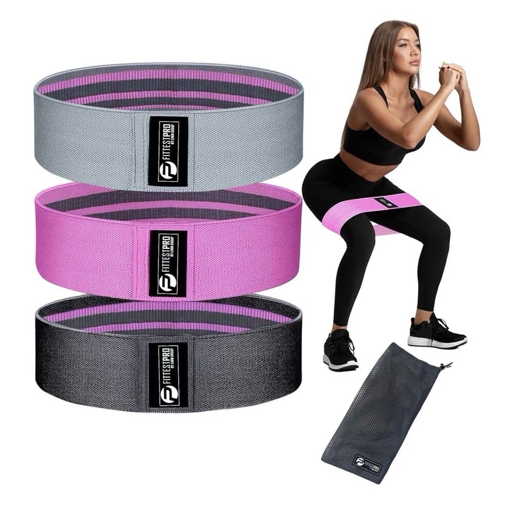 Fittest Pro Resistance Bands for Legs and Butt Fabric Exercise Loop Bands Yoga
